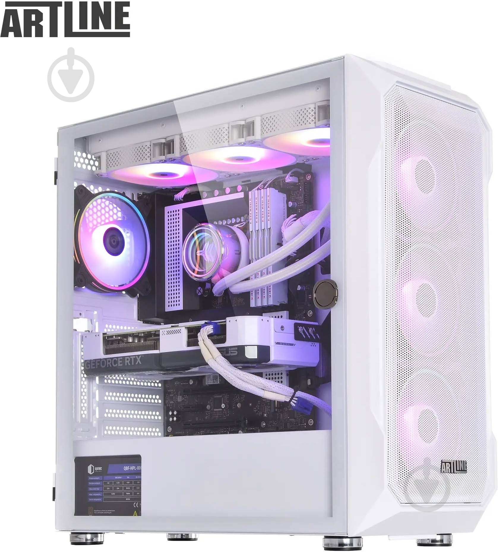 Компьютер Artline Gaming X98WHITE Windows 11 Home (X98Whitev86Win) white - фото 4 Компьютер Artline Gaming X98WHITE Windows 11 Home (X98Whitev86Win) white - фото 4