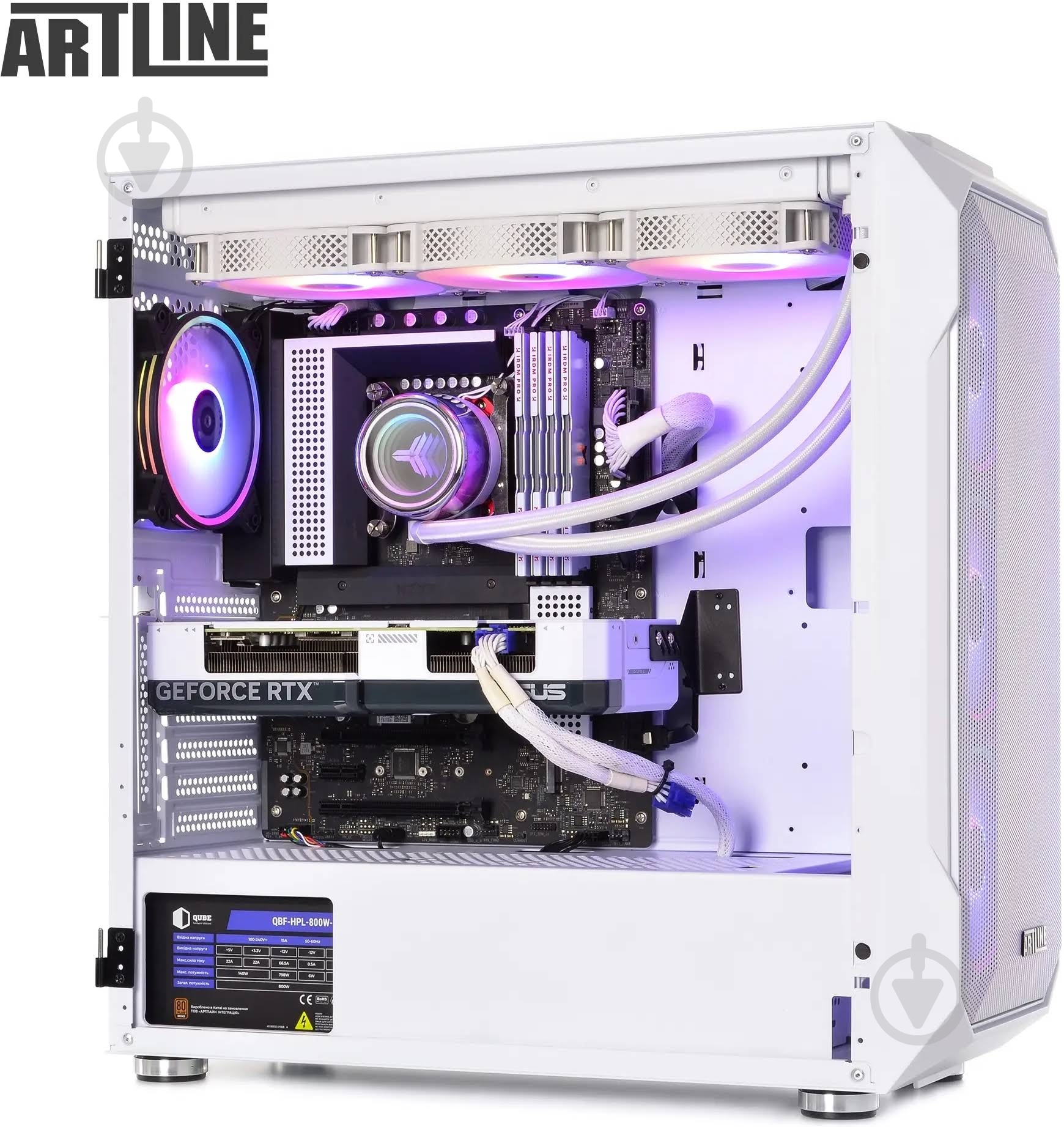Компьютер Artline Gaming X98WHITE Windows 11 Home (X98Whitev86Win) white - фото 6 Компьютер Artline Gaming X98WHITE Windows 11 Home (X98Whitev86Win) white - фото 6