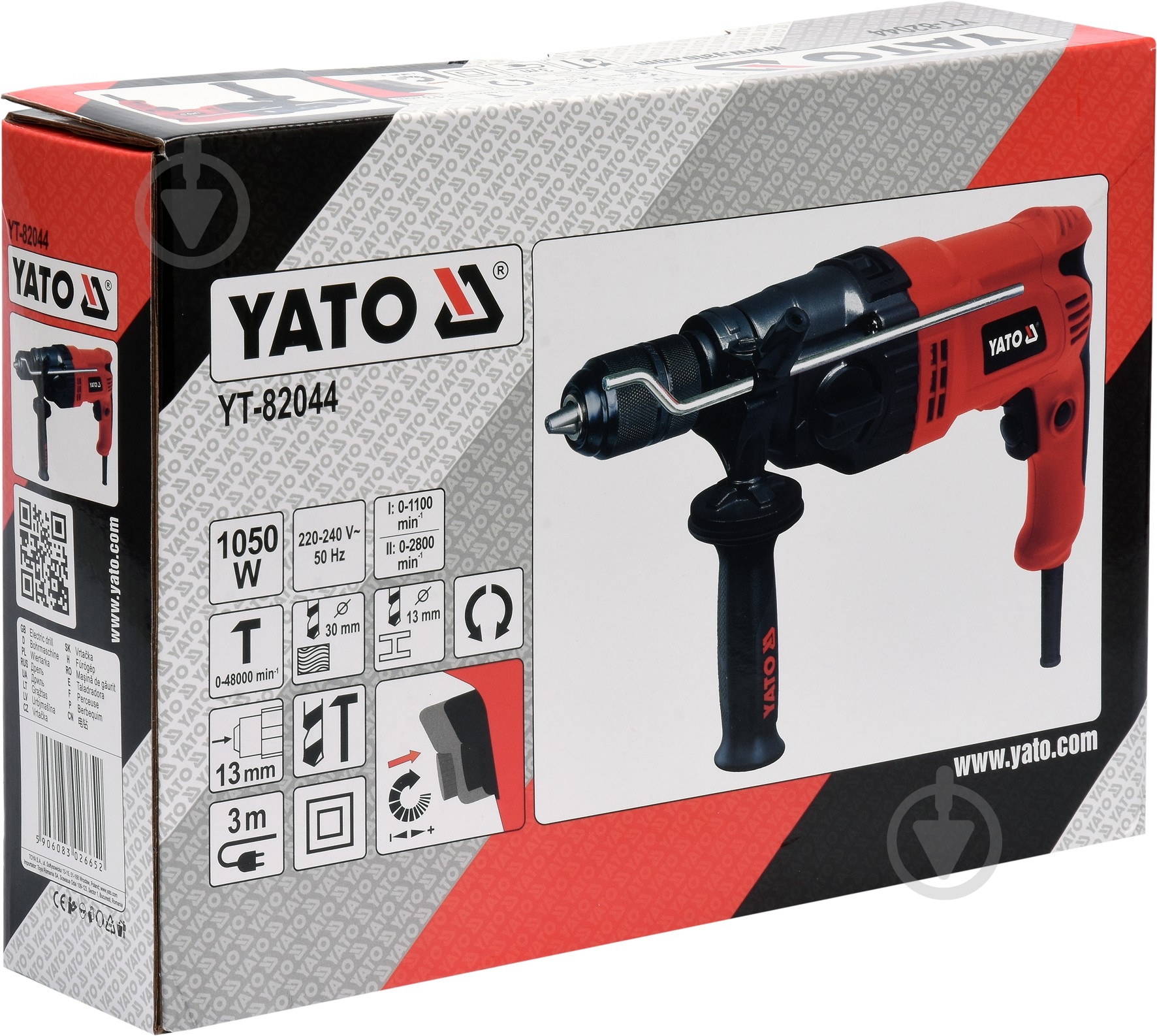 Дрель ударная YATO сетевая 1050 Вт YT-82044 - фото 3