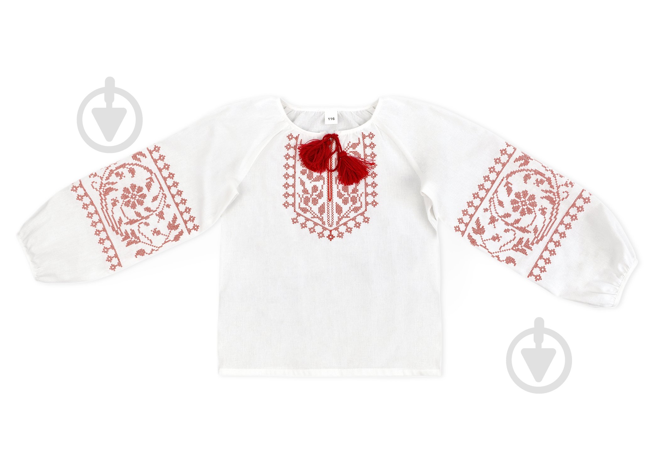 Вышиванка для девочек WP Merchandise р.140 белый с красным FWPVNGRDEM23WT140 - фото 3
