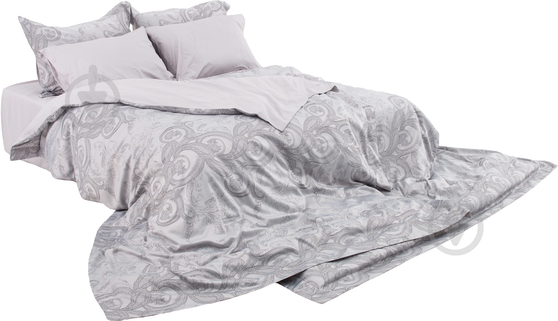 Комплект постельного белья Saint семейный серый Bermo - фото 1 Комплект постельного белья Saint семейный серый Bermo - фото 1