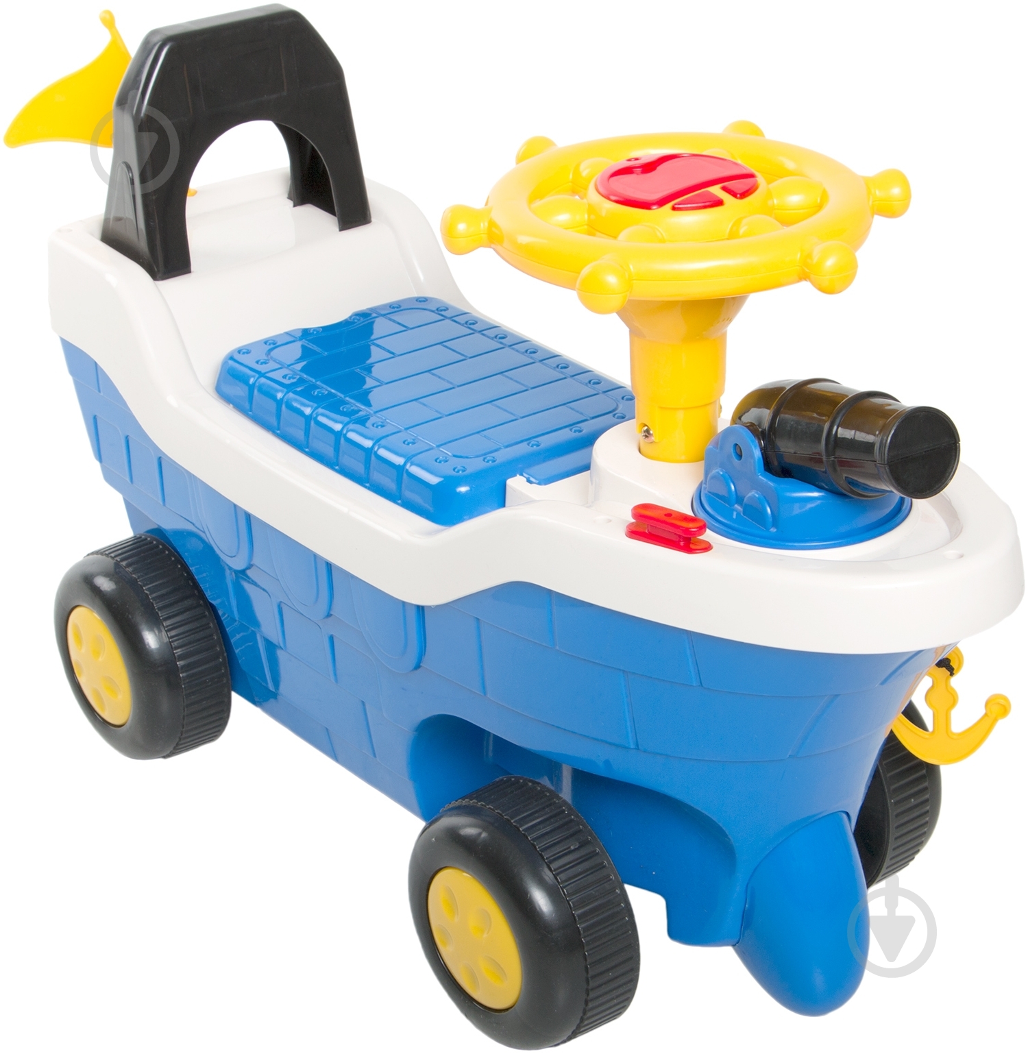 Каталка Ningbo Prince Toys Корабль синий 606 - фото 1 Каталка Ningbo Prince Toys Корабль синий 606 - фото 1