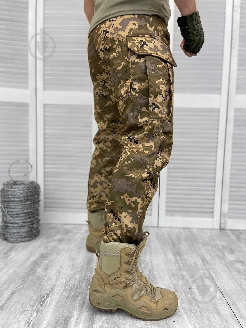 Брюки тактические LOGOS-Tac из Soft Shell р. S пиксель (04-10-00-0010) - фото 2