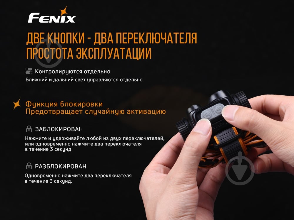 Фонарик на голову Fenix Тактический HM65R, 1400лм - фото 13