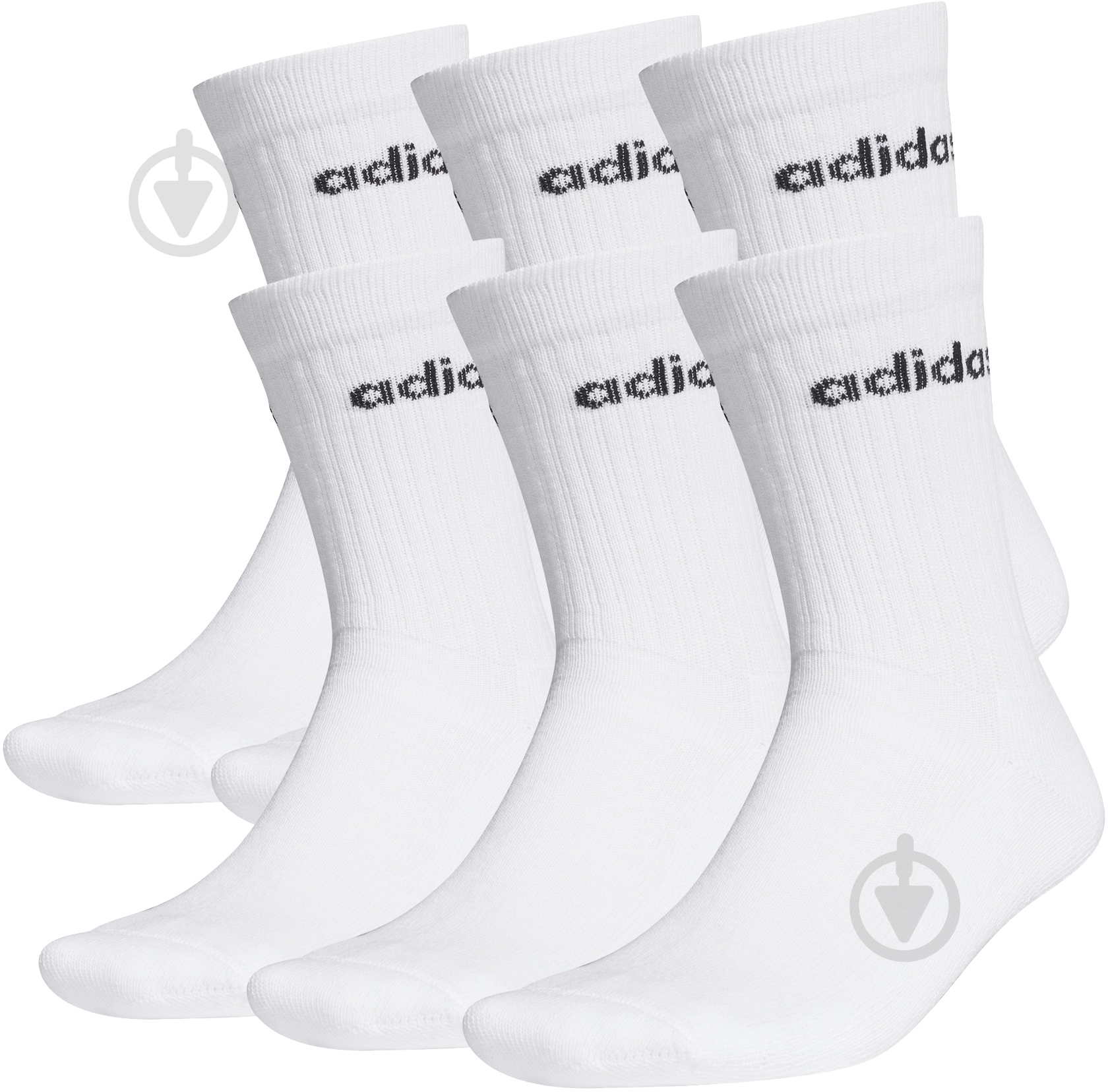 Шкарпетки Adidas GE1379 р.L білий 3 шт. - фото 1