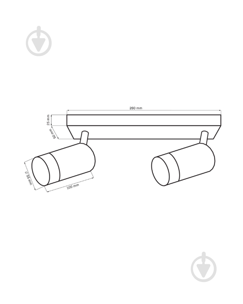 Спот Goldlux Arras 2 2x10 Вт GU10 белый 323606 - фото 3 Спот Goldlux Arras 2 2x10 Вт GU10 белый 323606 - фото 3
