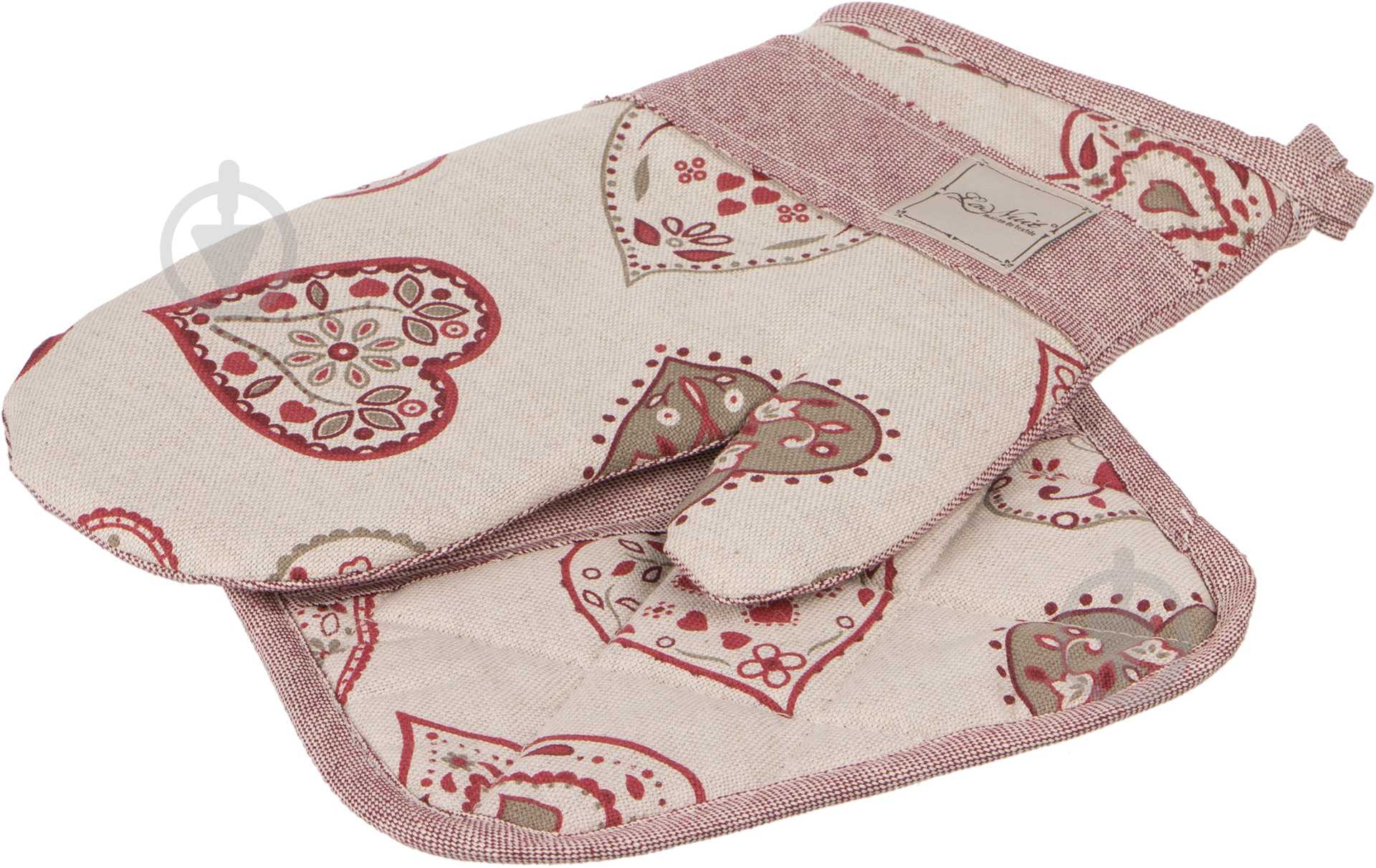 Набор кухонный Сердца красный La Nuit - фото 1 Набор кухонный Сердца красный La Nuit - фото 1