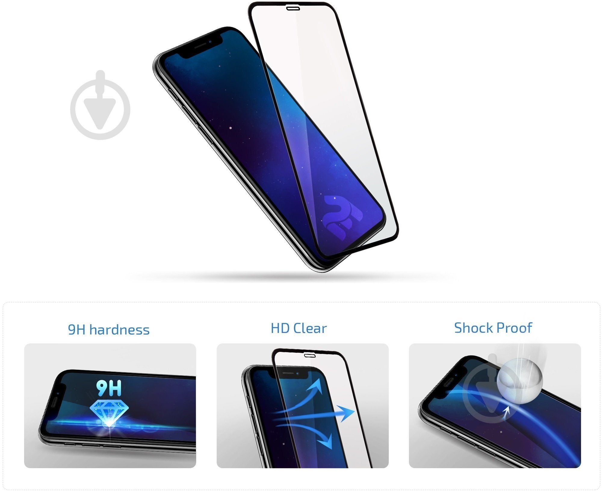 Защитное стекло 2E для Apple iPhone 11(6.1) 2.5D FCFG (2E-IP-11.-6.1-SMFCFG-BB) black border - фото 2