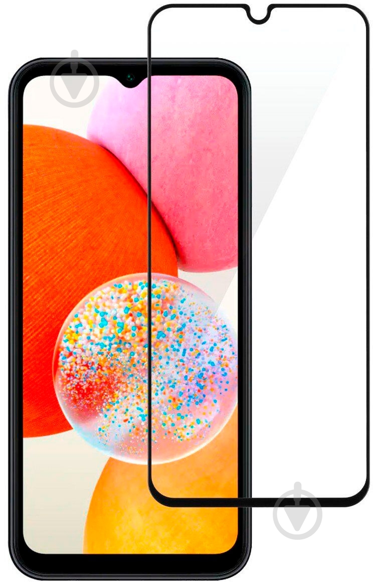 Защитное стекло 2E для Samsung Galaxy A14(A145F) 2.5D FCFG (2E-G-A14-SMFCFG-BB) black border - фото 1 Защитное стекло 2E для Samsung Galaxy A14(A145F) 2.5D FCFG (2E-G-A14-SMFCFG-BB) black border - фото 1