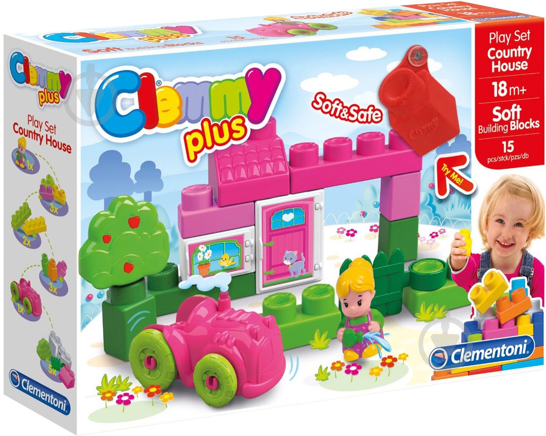 Конструктор Clementoni Дом с садом 14878 - фото 2 Конструктор Clementoni Дом с садом 14878 - фото 2