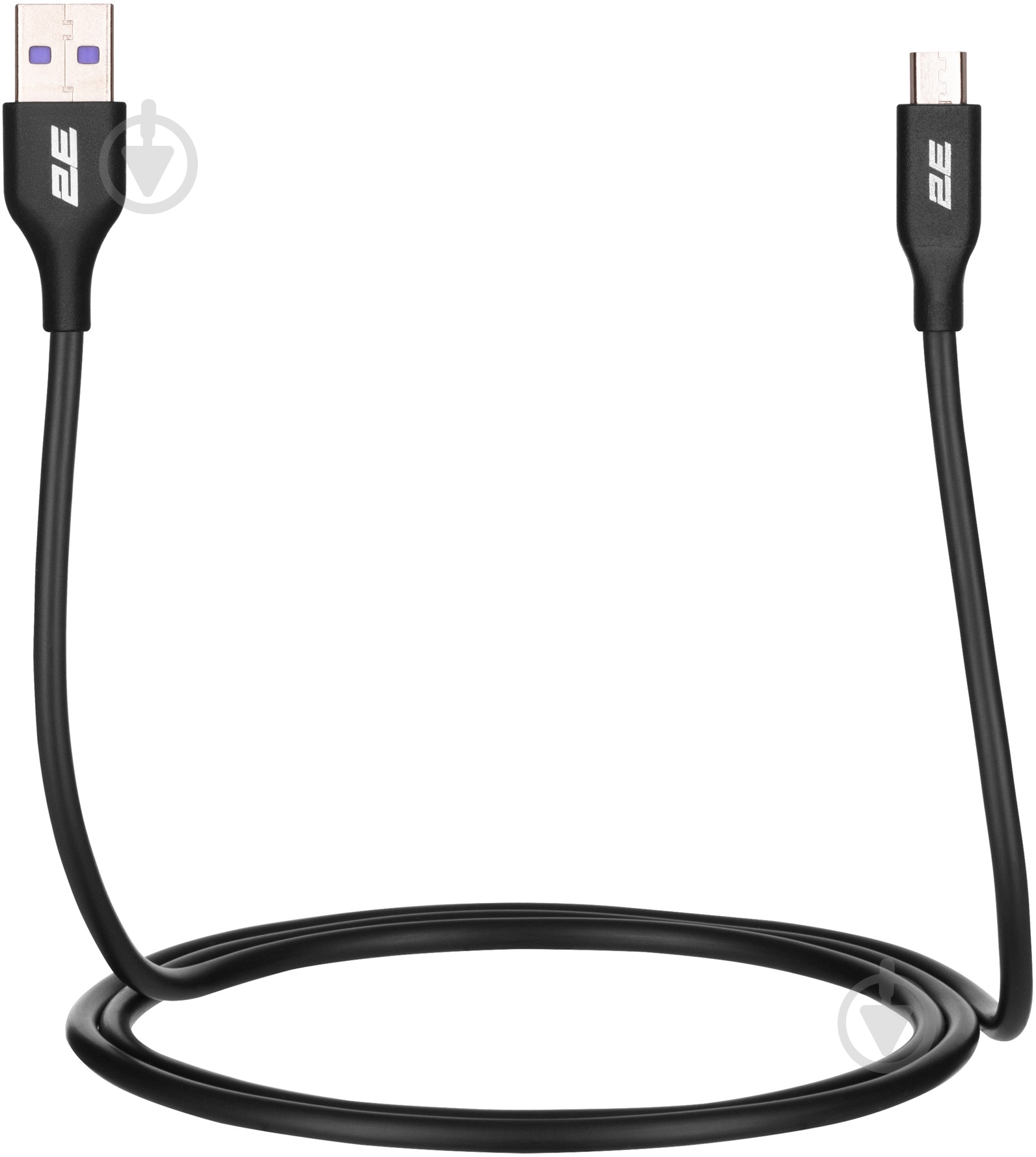 Кабель 2E USB — microUSB Glow 1 м черный (2E-CCAM-BL) - фото 3