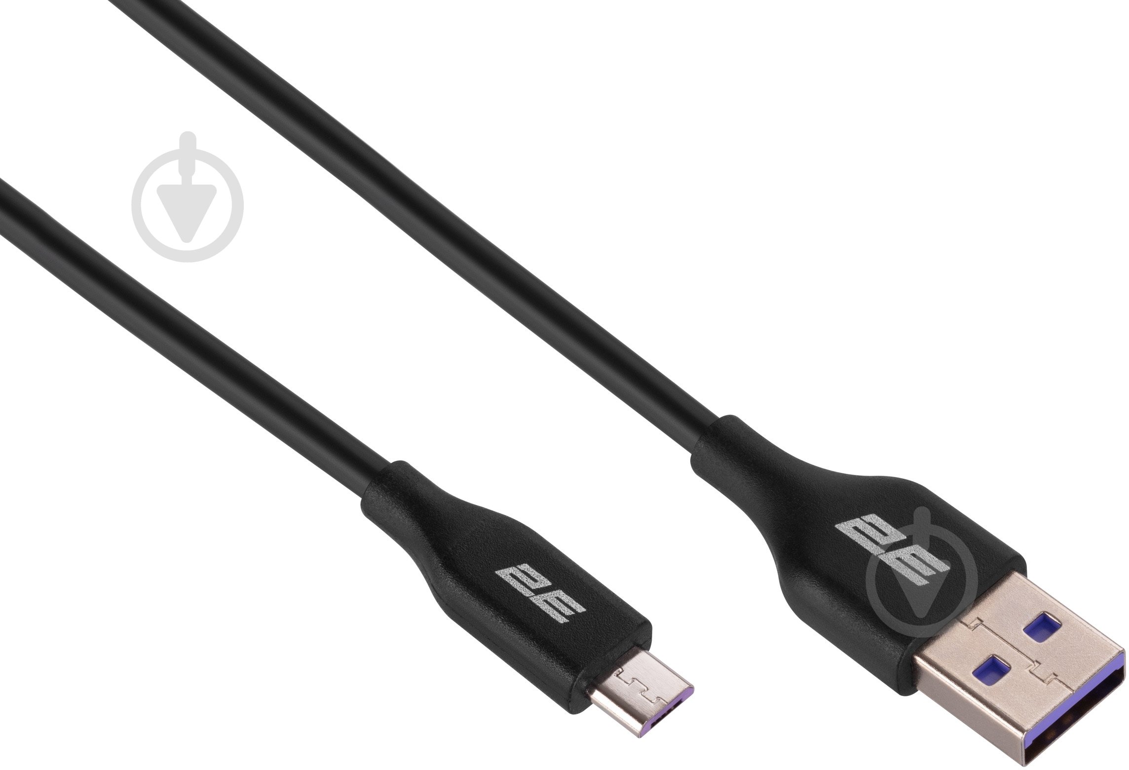 Кабель 2E USB — microUSB Glow 1 м черный (2E-CCAM-BL) - фото 2