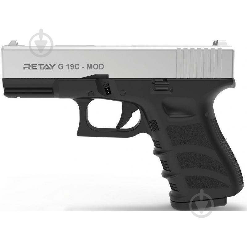 Оружие сигнально-шумовое Retay G 19C, 9мм. к:chrome - фото 1