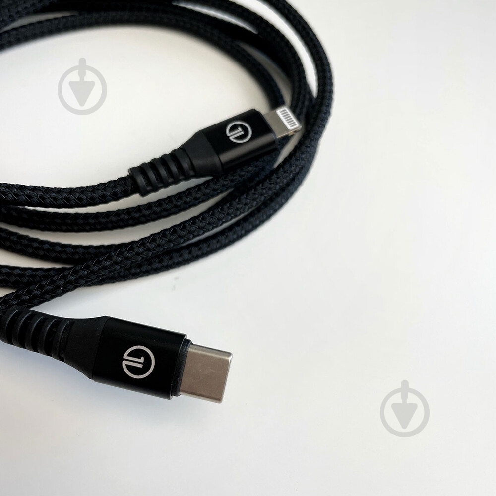 Кабель OneLounge 1Power MFi USB-C to Lightning 1,2 м black (14046) - фото 7 Кабель OneLounge 1Power MFi USB-C to Lightning 1,2 м black (14046) - фото 7