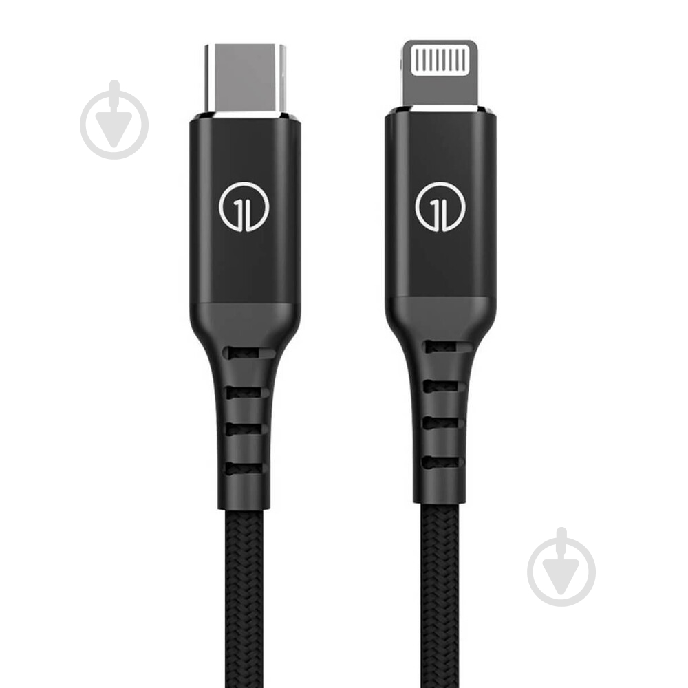Кабель OneLounge 1Power MFi USB-C to Lightning 1,2 м black (14046) - фото 1 Кабель OneLounge 1Power MFi USB-C to Lightning 1,2 м black (14046) - фото 1