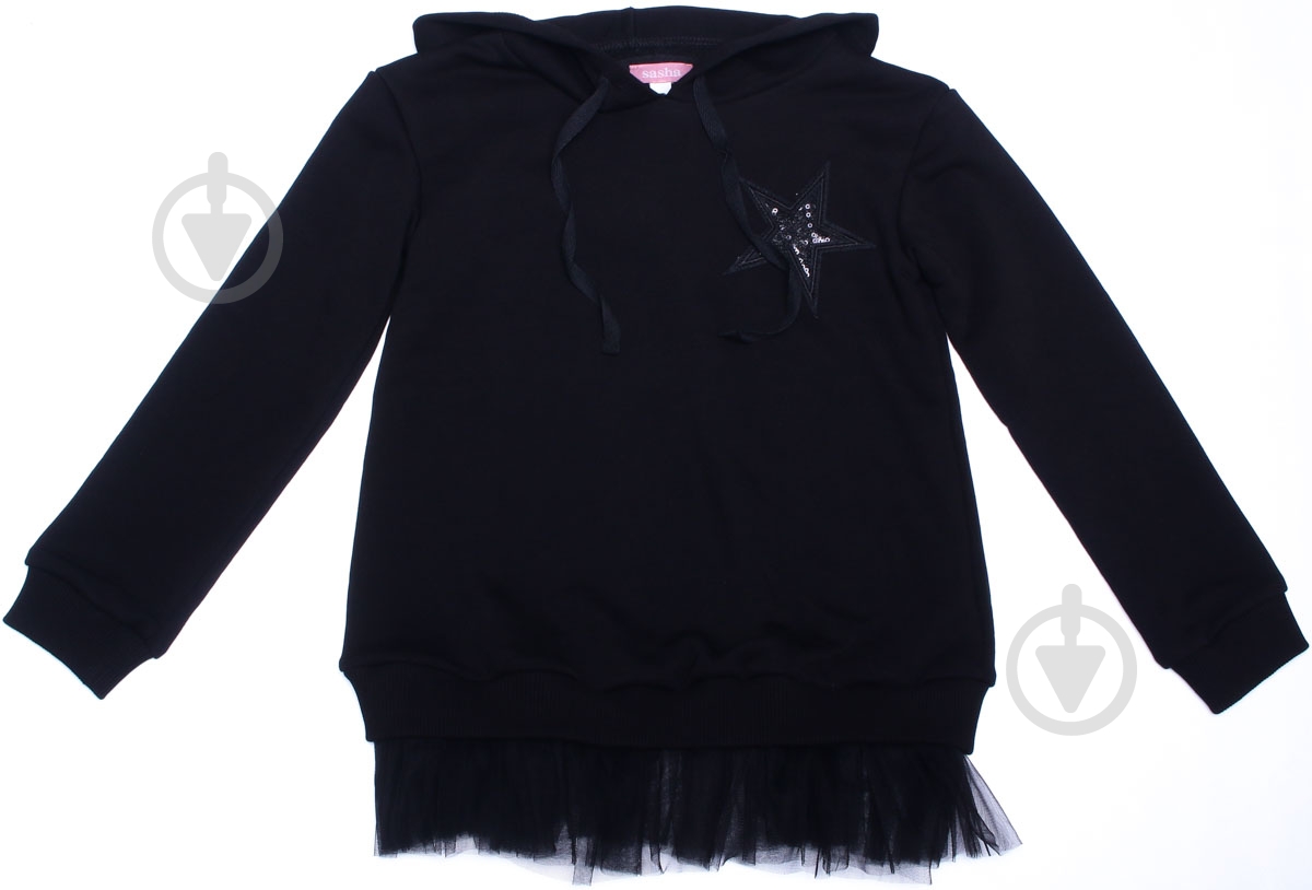 Туника для девочки Sasha р.152 черный 4493 - фото 3