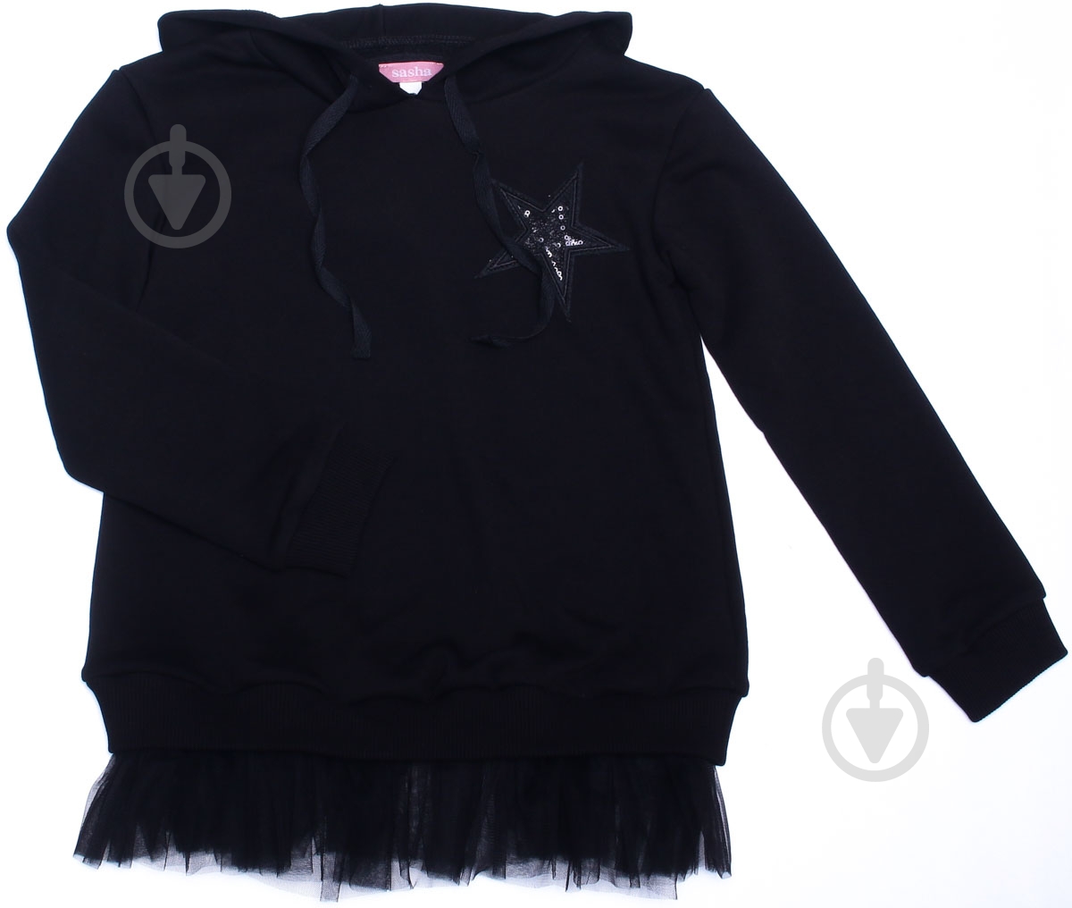 Туника для девочки Sasha р.158 черный 4493 - фото 2