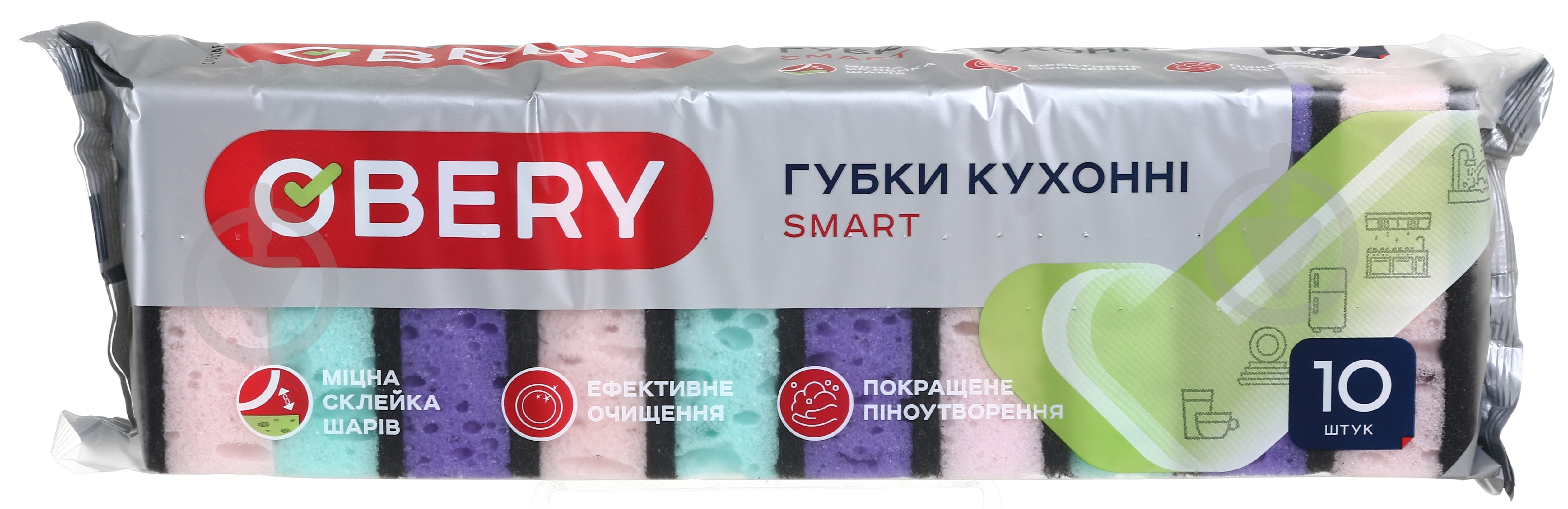 Губка універсальна OBERY crayon 10 шт. - фото 2