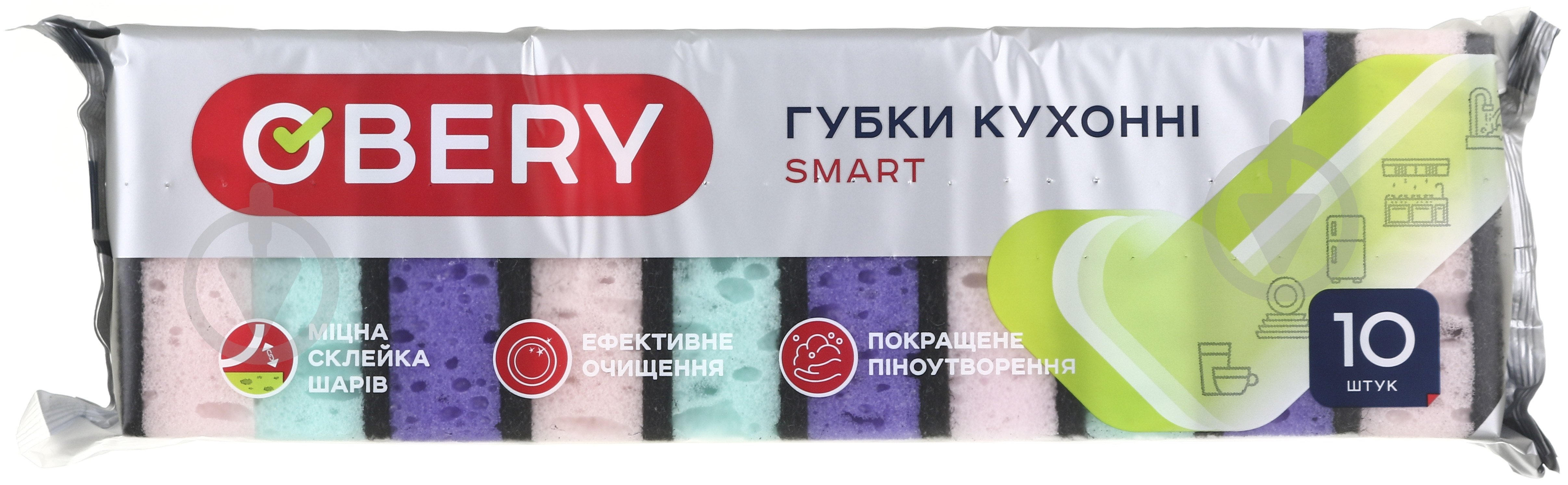 Губка універсальна OBERY crayon 10 шт. - фото 4