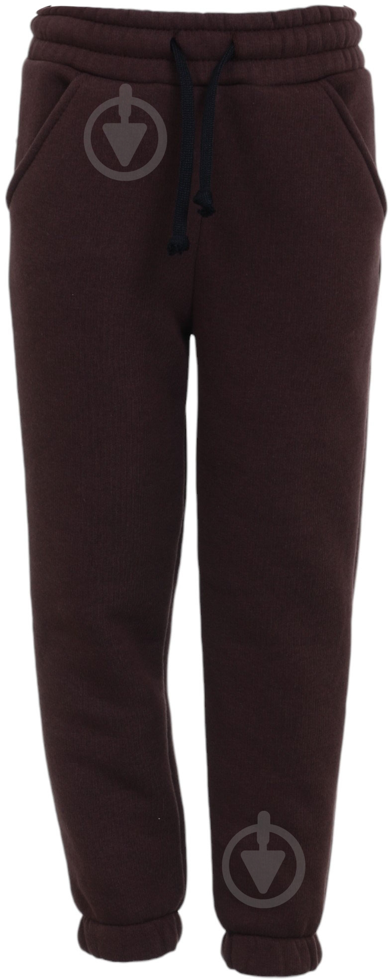 Джоггеры детские Формат с начесом р.128 коричневый - фото 1