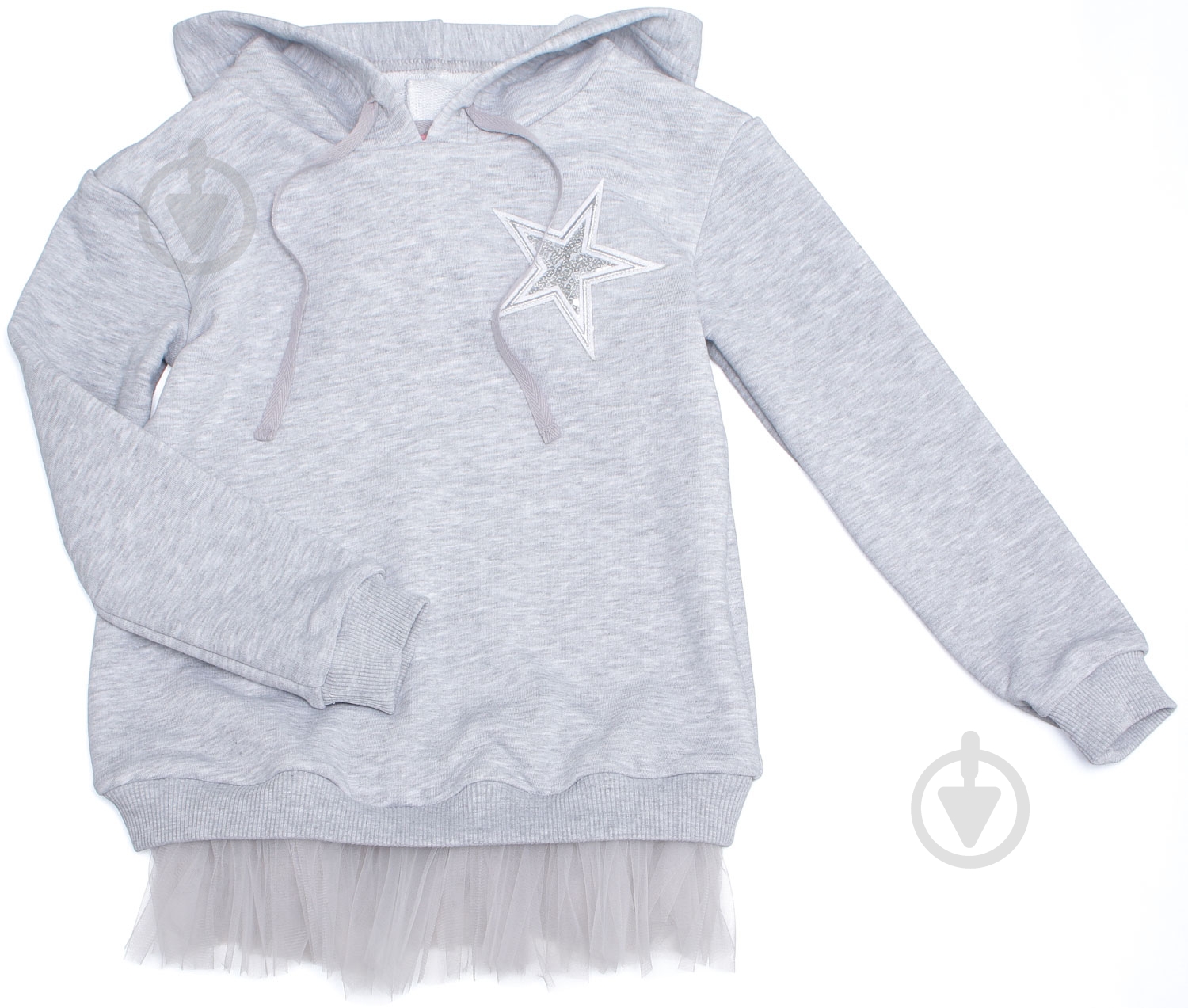 Туніка для дівчинки Sasha р.134 сірий 4493/1 - фото 1