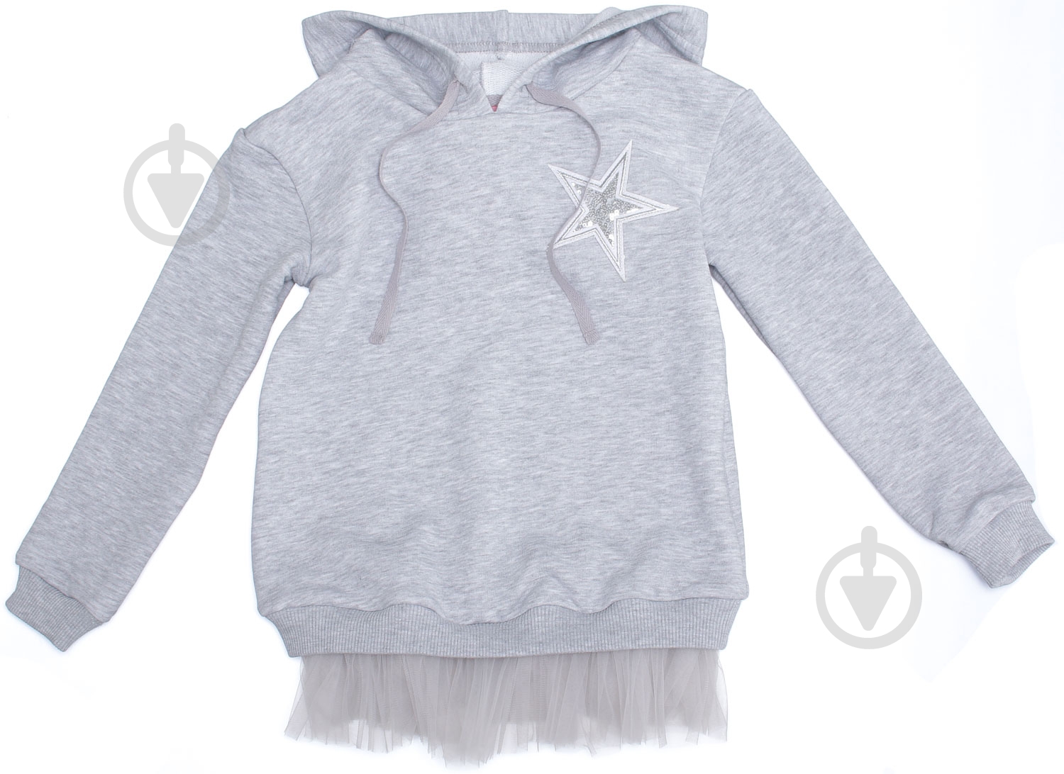 Туніка для дівчинки Sasha р.134 сірий 4493/1 - фото 2