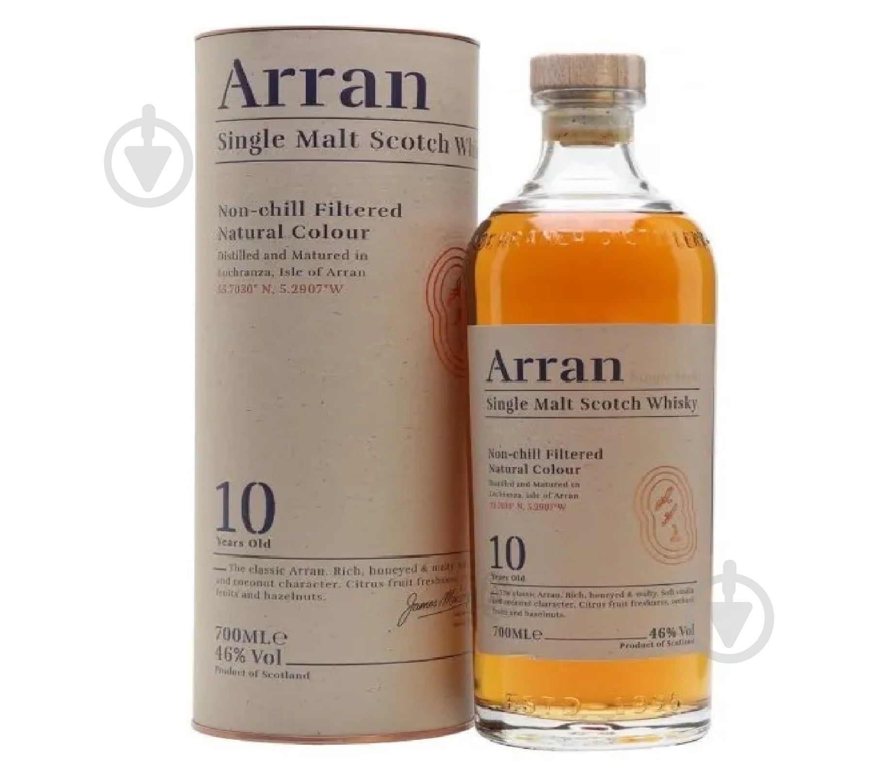 Віскі Arran 10yo 46% в подарунковій упаковці 0,7 л - фото 1
