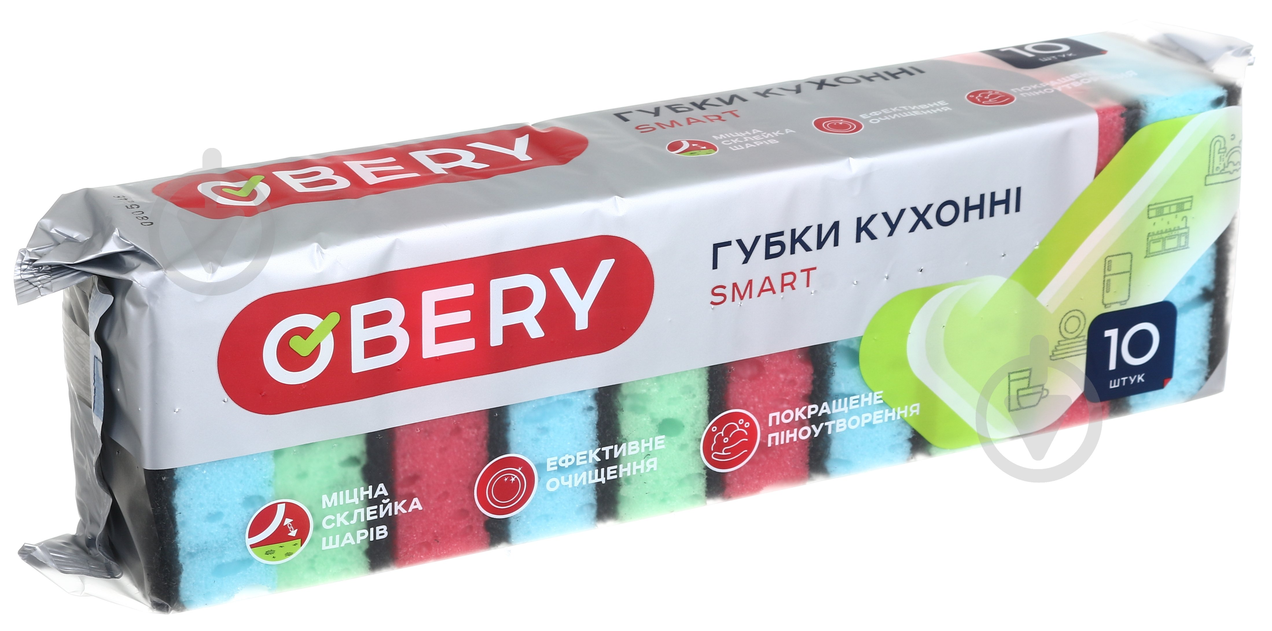 Губка для кухні OBERY SMART 10 шт. - фото 3