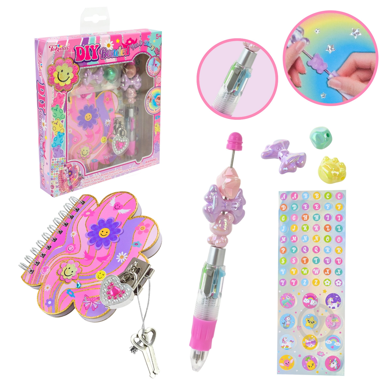 Набор аксессуаров Shantou волшебная записная книжка, ручка, наклейки T127EF - фото 1