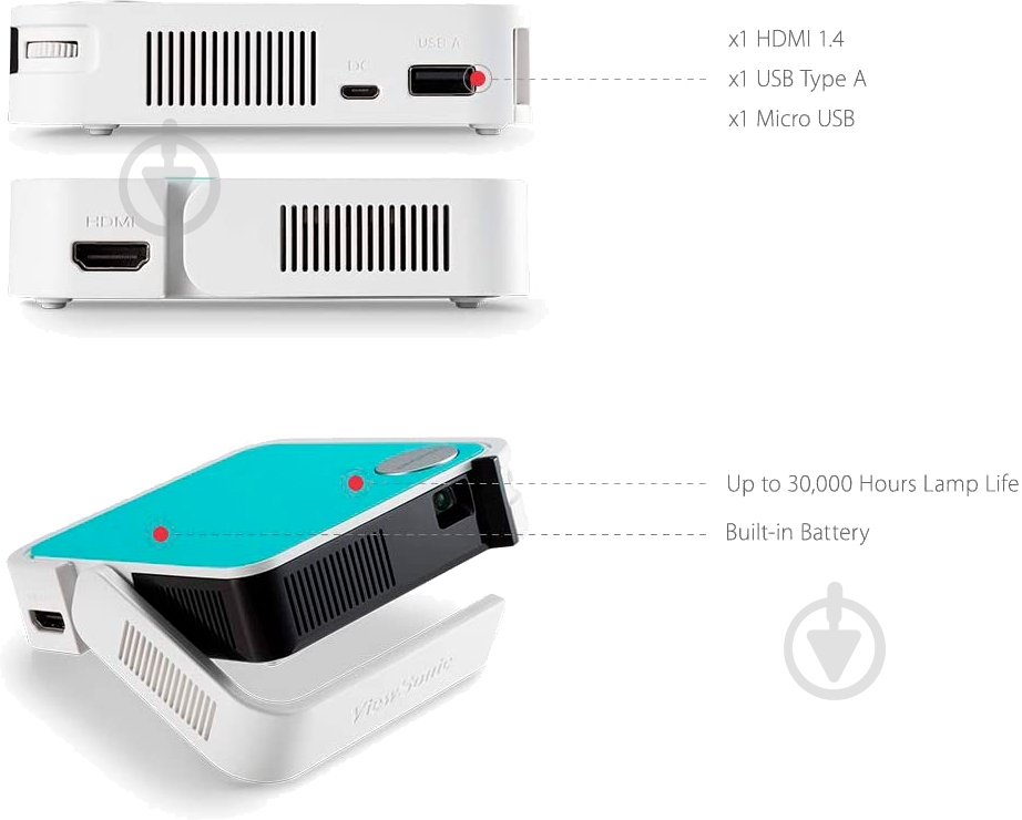 Проектор ViewSonic M1 mini (VIEWSONIC M1 MINI) (VS18039) - фото 45