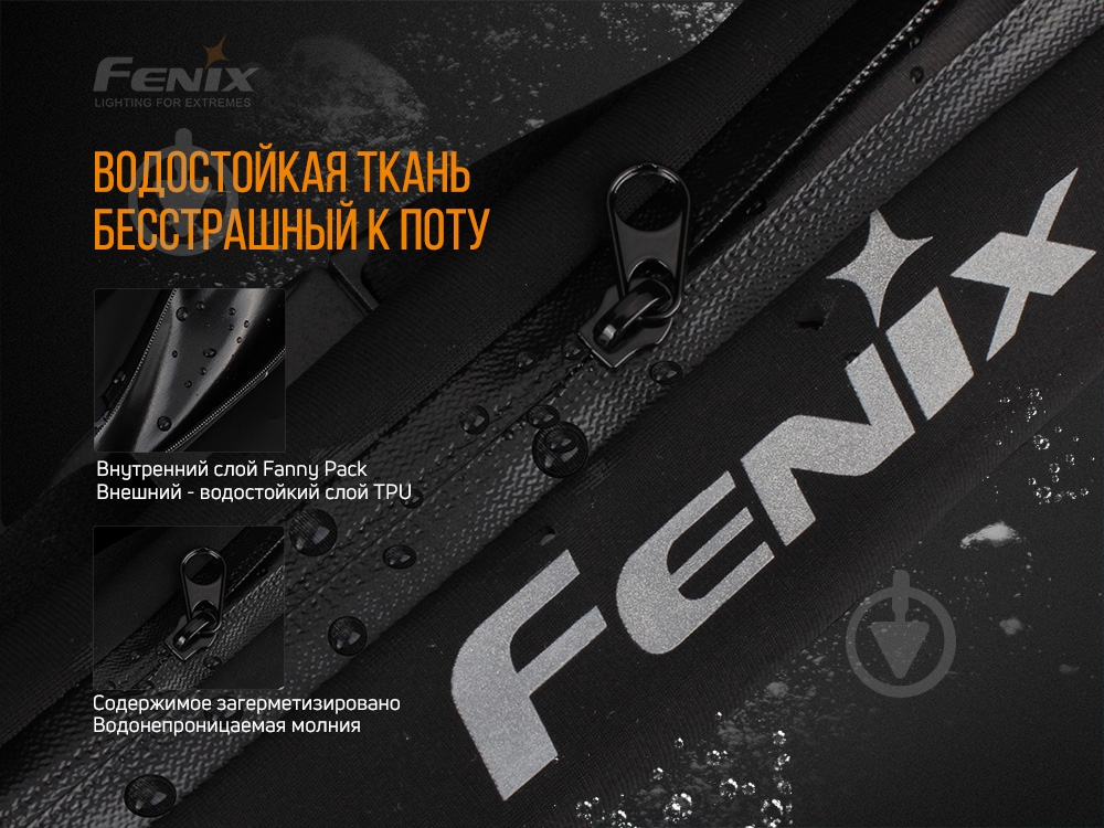 Сумка поясная Fenix AFB-10 СЕРАЯ - фото 4
