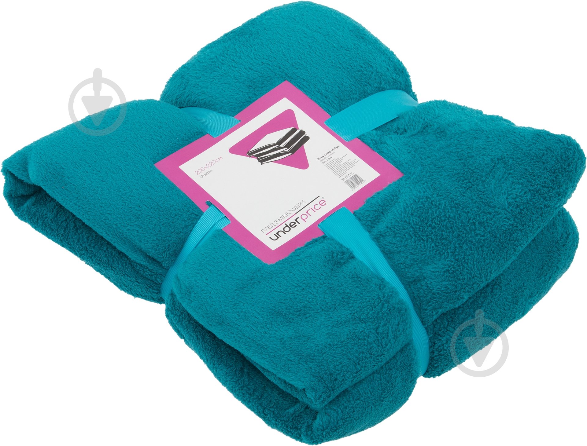 Плед Аква 200x220 см бирюзовый Underprice - фото 3 Плед Аква 200x220 см бирюзовый Underprice - фото 3