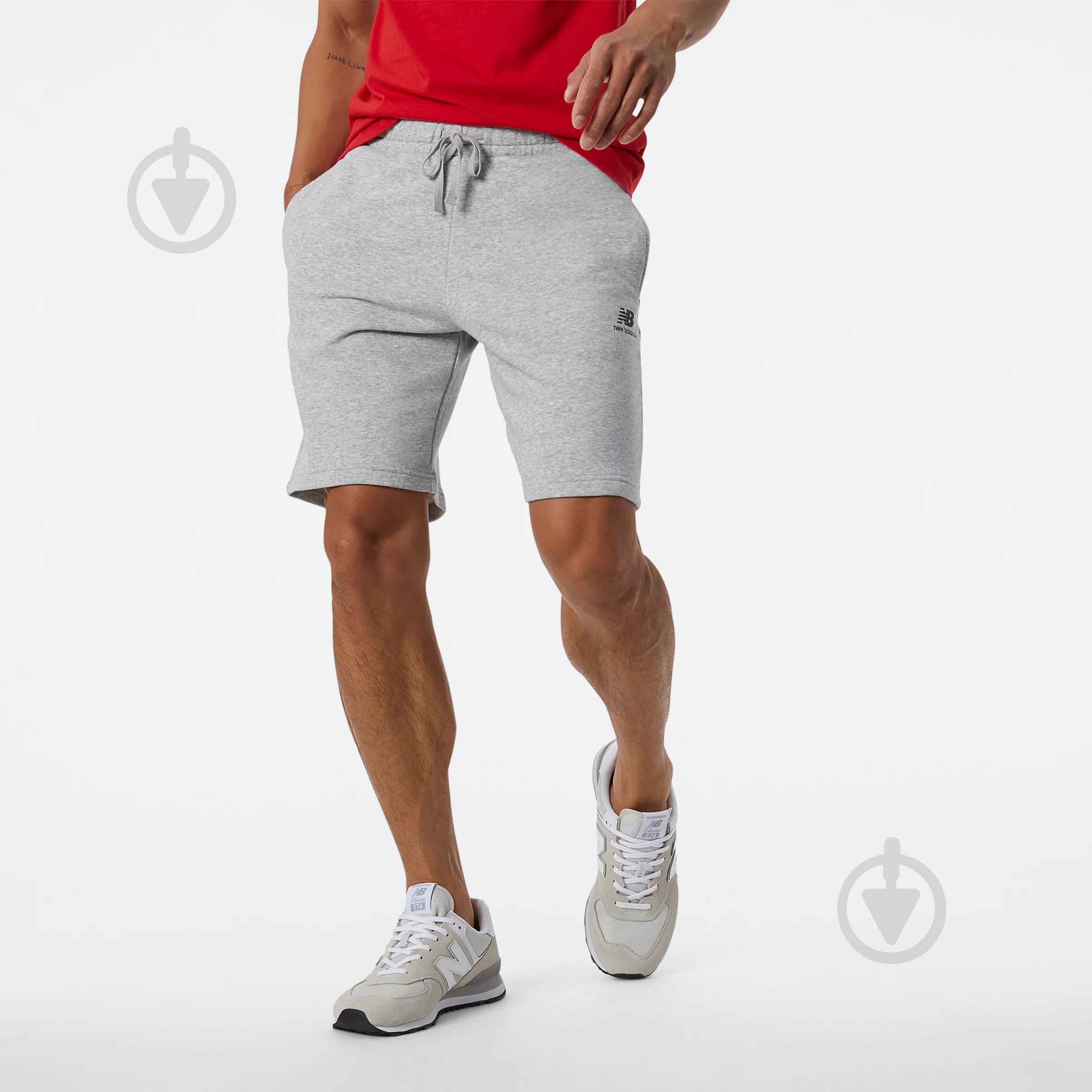 Шорты New Balance MS21503AG р. S серый - фото 1 Шорты New Balance MS21503AG р. S серый - фото 1