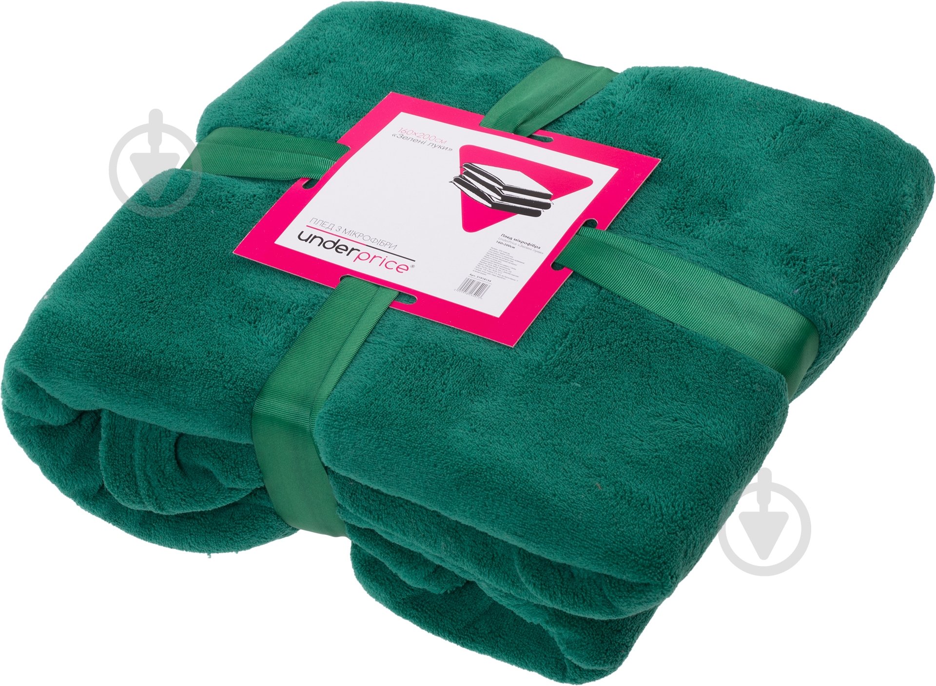 Плед Зеленые луга 160x200 см зеленый Underprice - фото 3