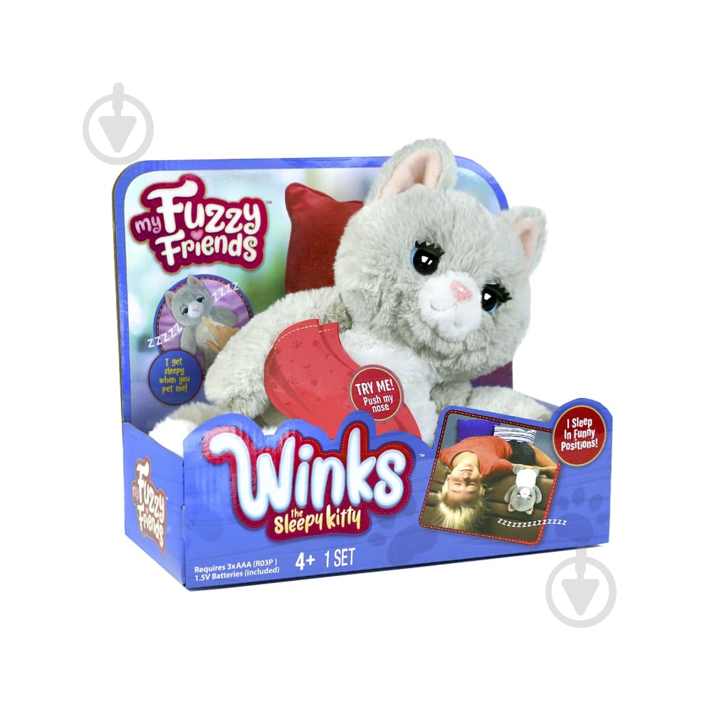 Игрушка интерактивная Skyrocket WINKS THE SLEEPY KITTY 18535 - фото 1