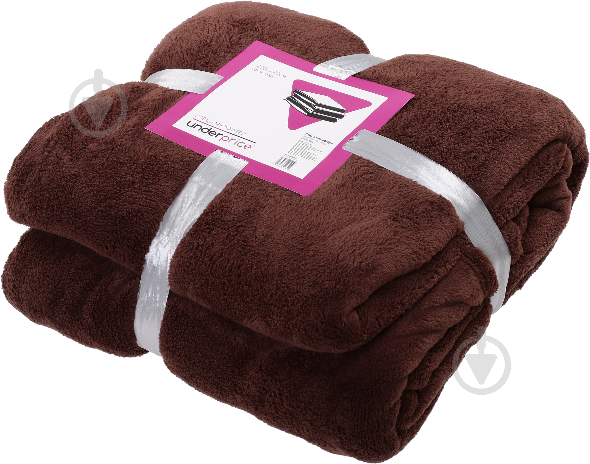 Плед 200x220 см шоколадный Underprice - фото 3