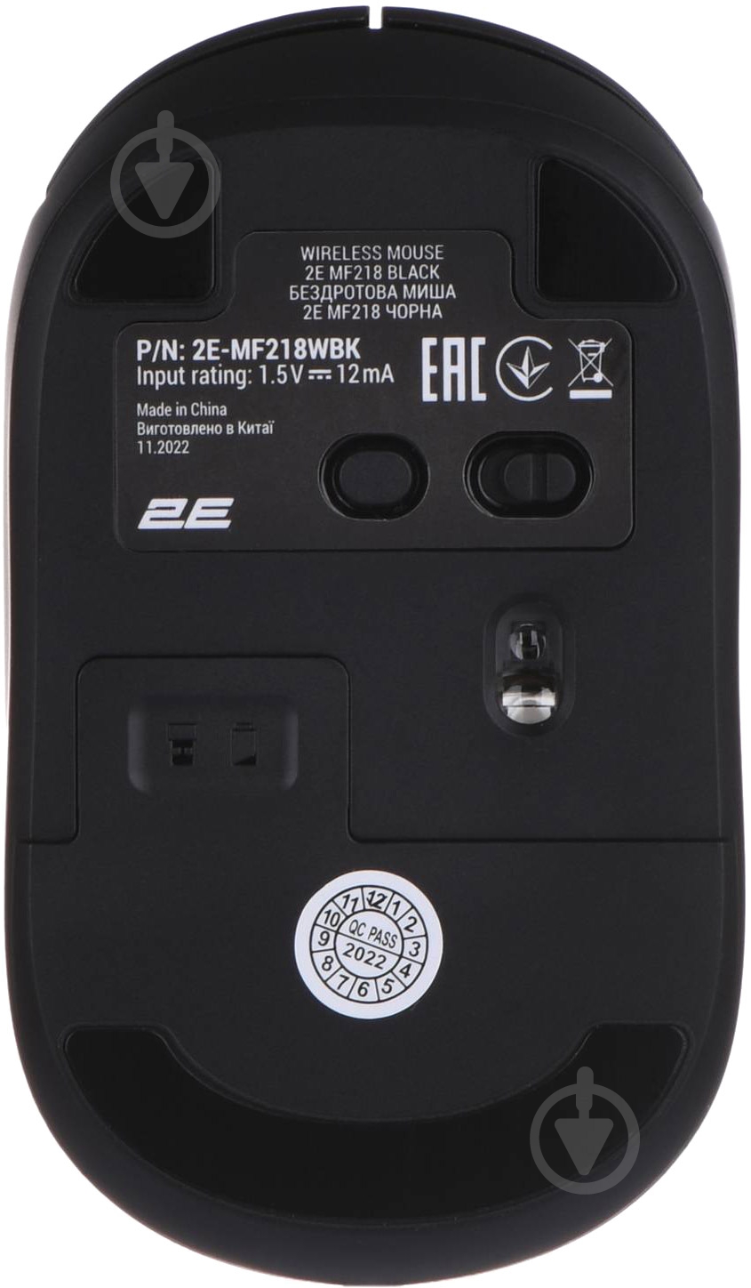 Мышка беспроводная 2E MF218 Silent WL BT black (2E-MF218WBK) - фото 5
