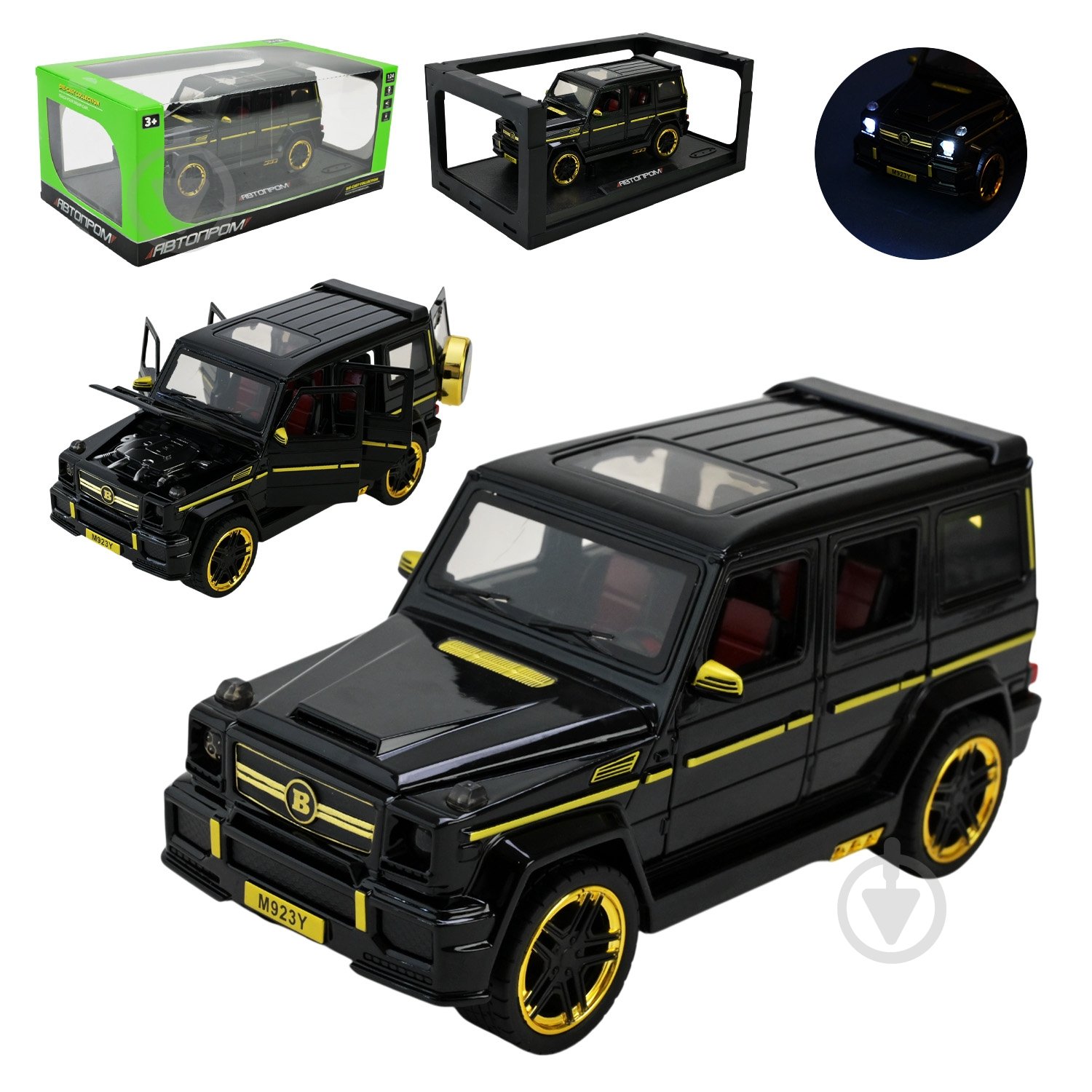 Машинка Автопром 1:24 черная AP7719 - фото 1 Машинка Автопром 1:24 черная AP7719 - фото 1