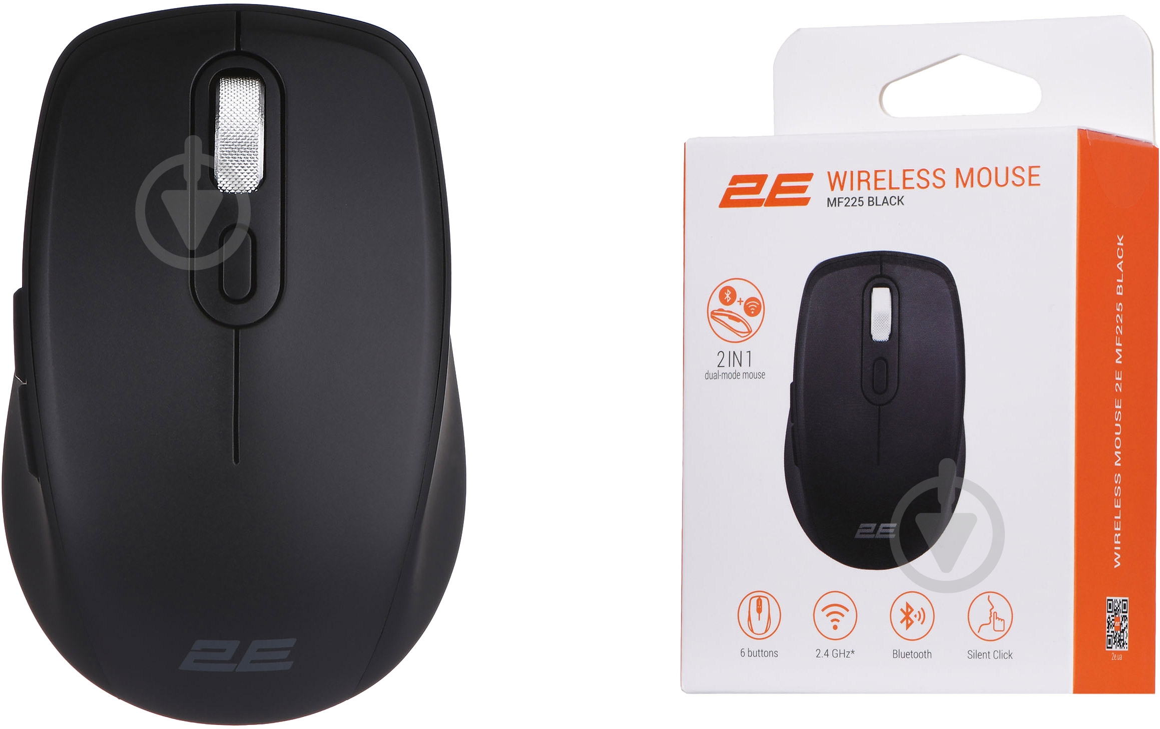 Мышка беспроводная 2E MF225 Silent WL BT black (2E-MF225WBK) - фото 7