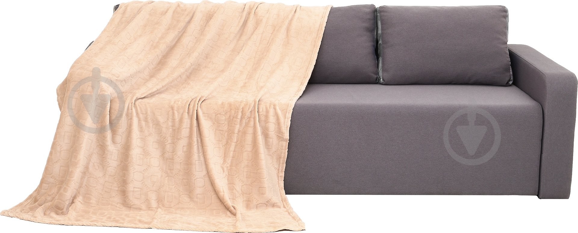 Плед фланель Glory 140x180 см бежевый UP! (Underprice) - фото 1