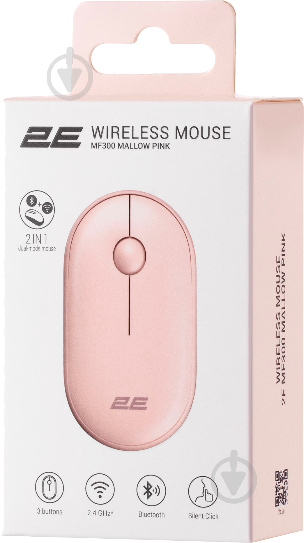 Мышь 2E MF300 Silent WL BT Mallow pink (2E-MF300WPN) - фото 6