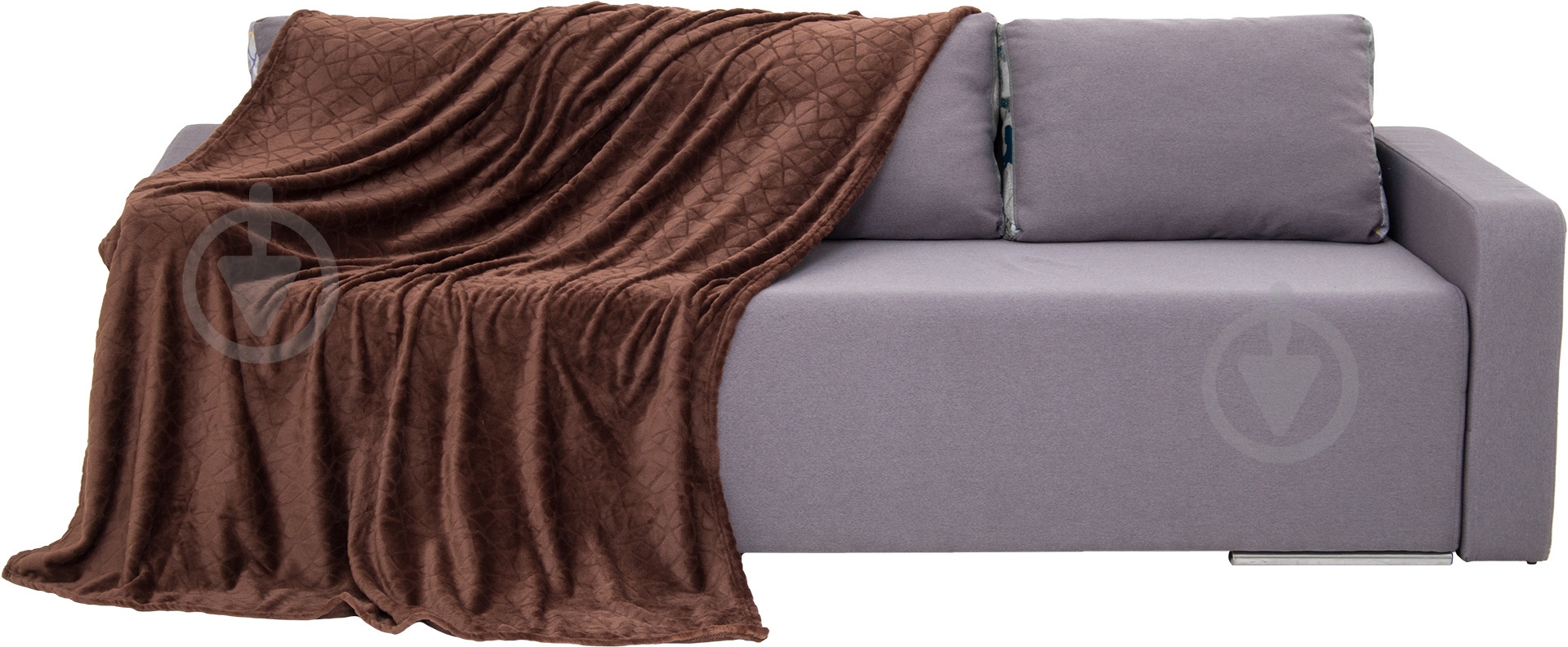 Плед фланель Glory 140x180 см шоколадный UP! (Underprice) - фото 1