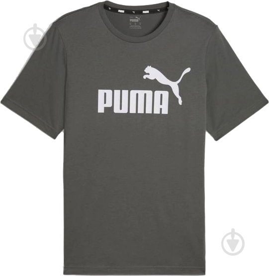 Футболка Puma ESS LOGO TEE 58666769 р.M сірий - фото 1