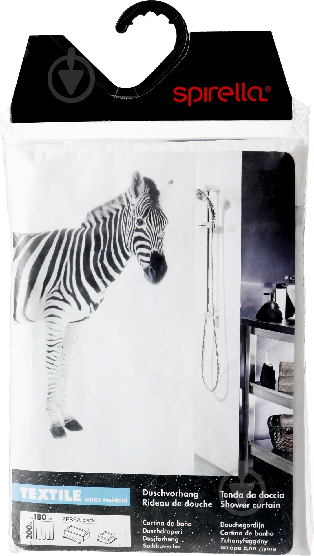 Шторка для ванної Spirella ZEBRA 10.11554 - фото 3