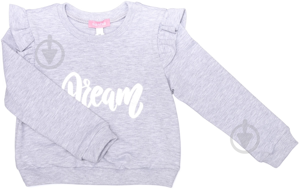 Реглан для девочки Sasha р.116 серый 4581 - фото 1