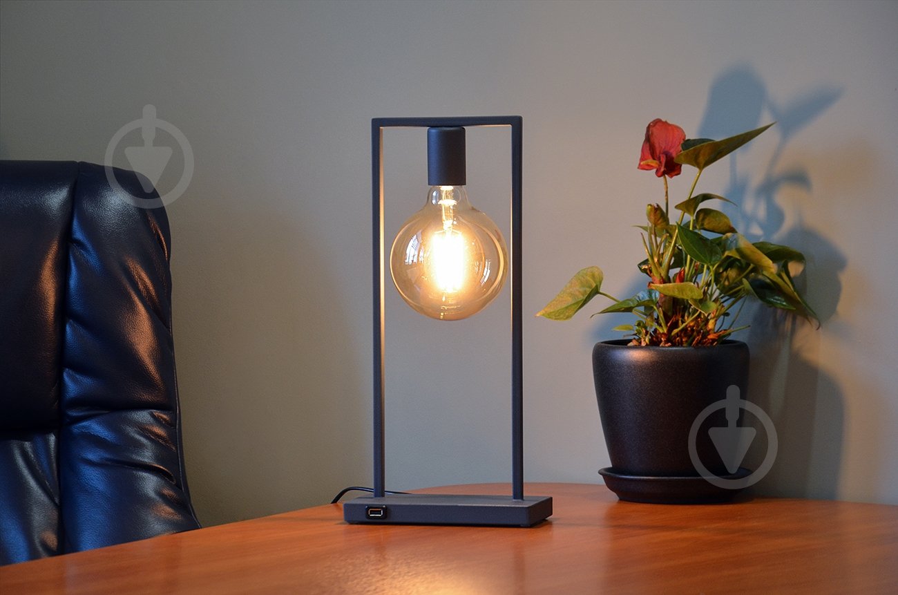 Настольная лампа Vitan Loft Сфера 1x6 Вт Е27 графитовый - фото 2