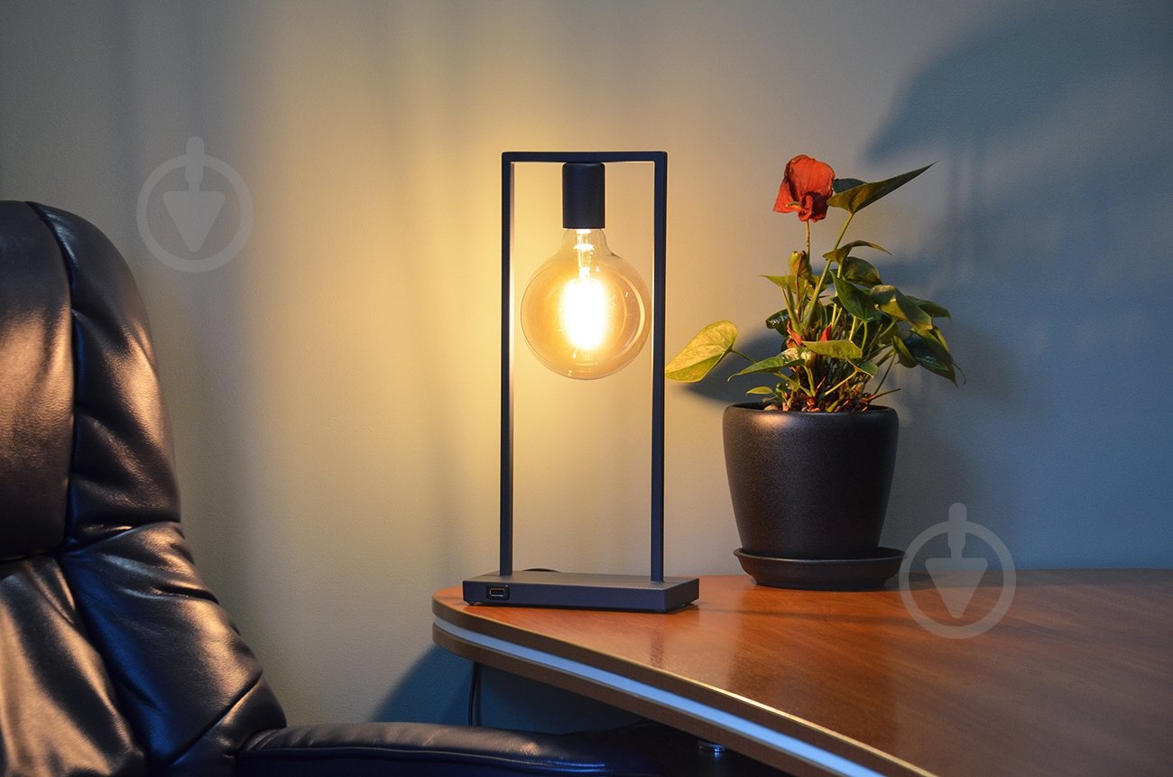 Настольная лампа Vitan Loft Сфера 1x6 Вт Е27 графитовый - фото 6