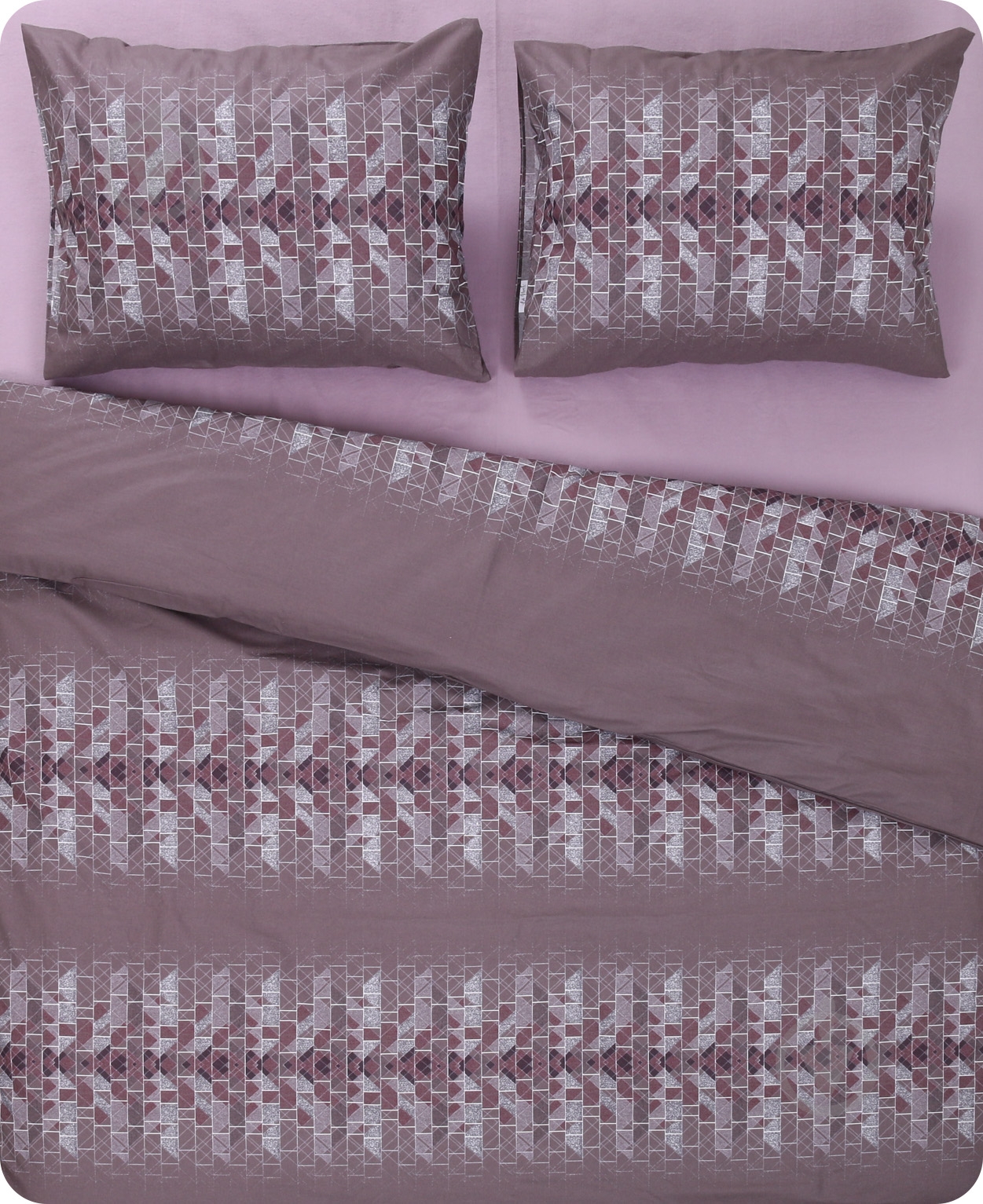 Комплект постельного белья Basic Диметри 2.0 фиолетовый La Nuit (без простыни) - фото 1 Комплект постельного белья Basic Диметри 2.0 фиолетовый La Nuit (без простыни) - фото 1