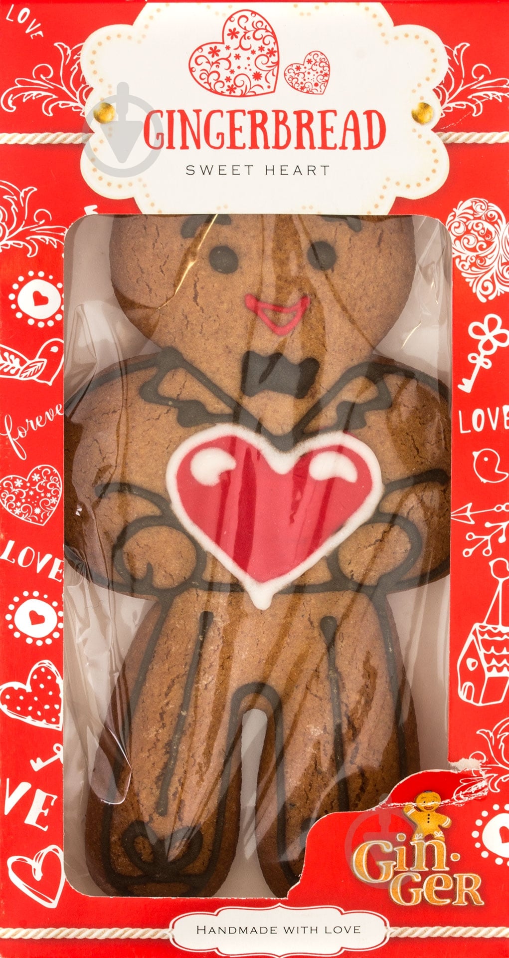 Пряник Джинджер Мальчик с сердцем 80 г (4820156880129) - фото 2