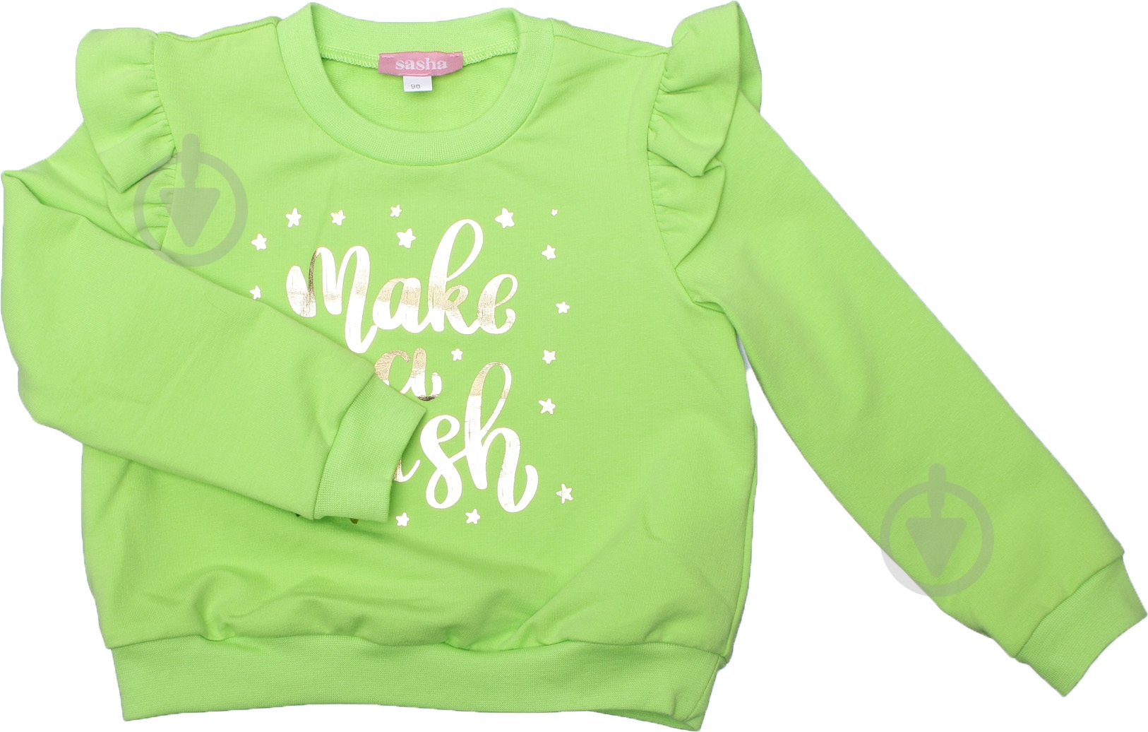 Реглан для девочки Sasha р.104 зеленый 4581/2 - фото 1